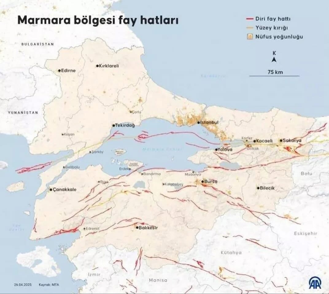 ⚠ Türkiye Deprem Tehlikesi Altında: MTA’nın Yeni Fay Haritası 45 İli Risk Grubuna Aldı!